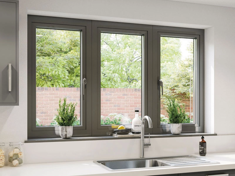aluminium-casement-windows-inside-kitchen-looking-out-secure-metalic-windows-fitted-in-bedfordshire