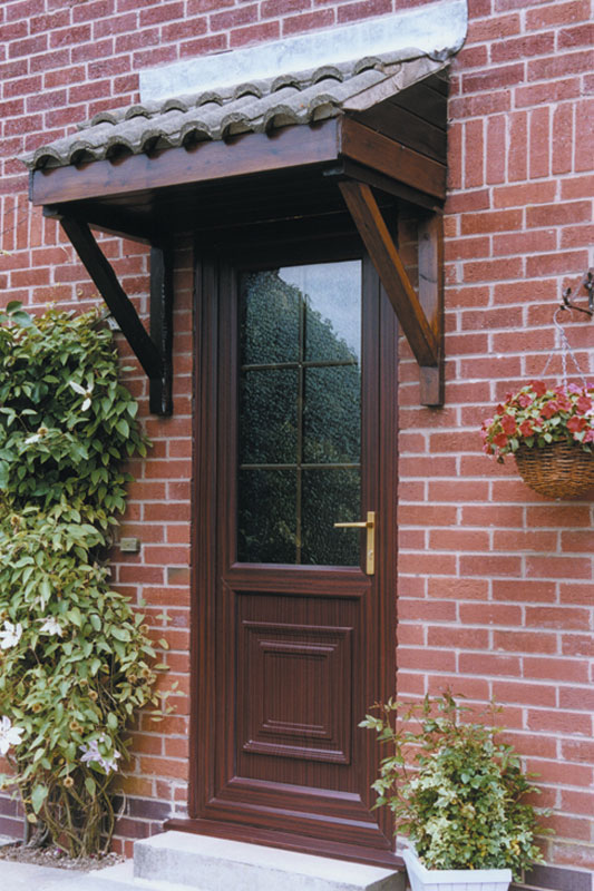 Rosewood Single Door With Half Glazed Panel Bedfordshire, Milton Keynes, Northampton